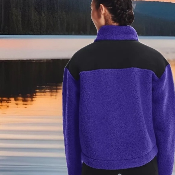 Under Armour Womens UA Sherpa Fleece Pullover Blue Comfort Jacket size l… - Picture 3 of 9